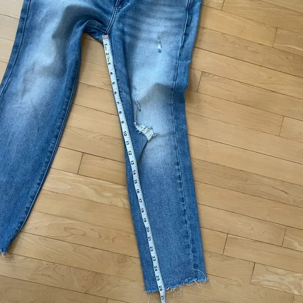 Pistola Monroe High Rise Slim Straight Cigarette Raw Hem in Dolores Park Wash 26 - Picture 12 of 13